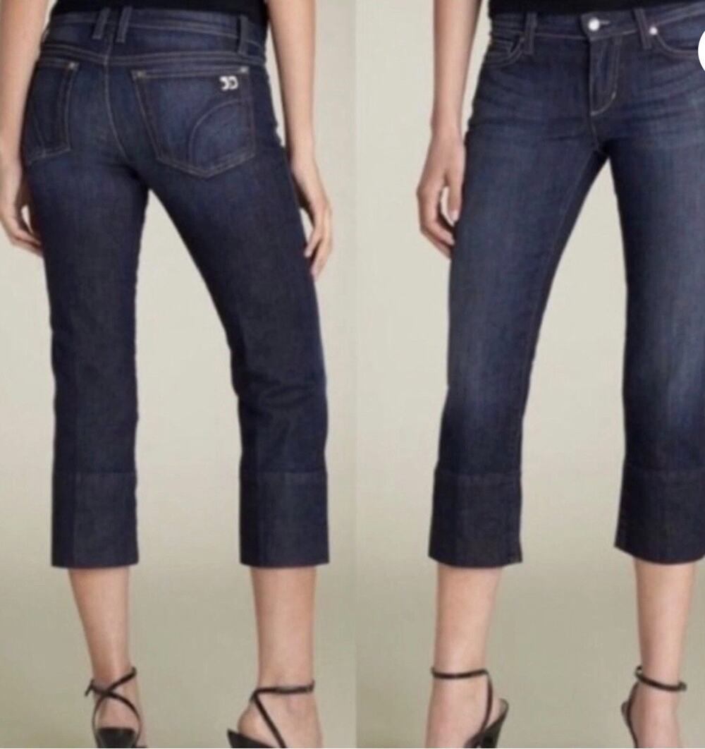 Joe's Womens Jeans Size 29 Socialite Kicker Capri Dark Blue Denim Luella NEW